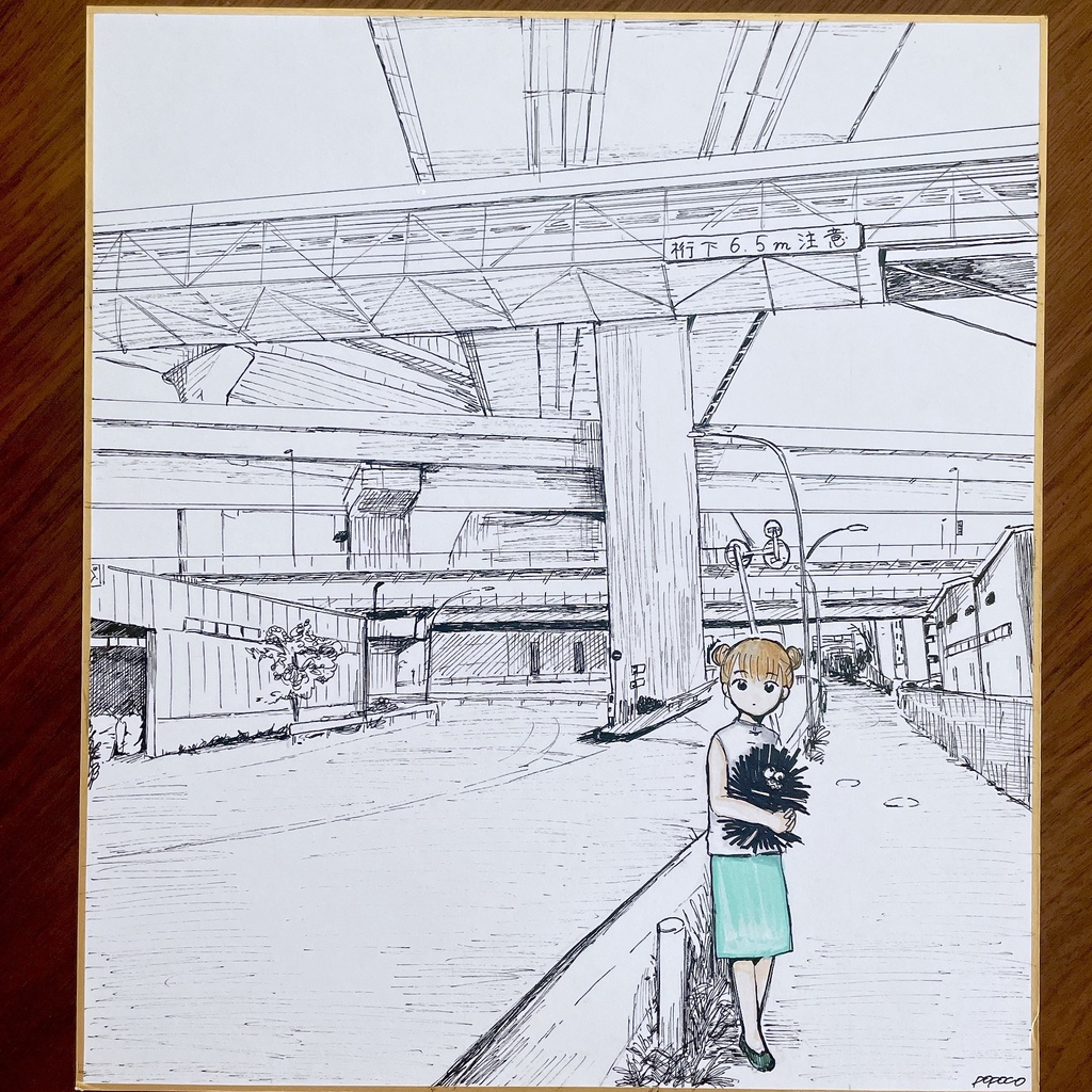 オリジナル手書き色紙【272×242mm】