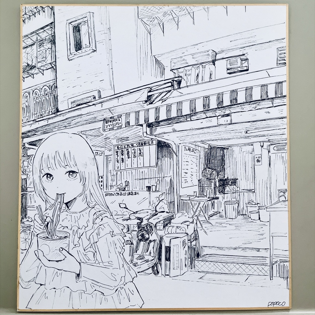 オリジナル手書き色紙【272×242mm】