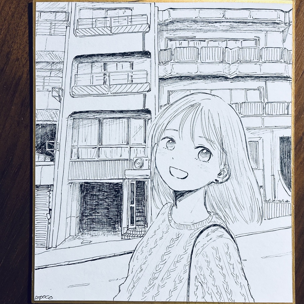 オリジナル手書き色紙【210x180mm】