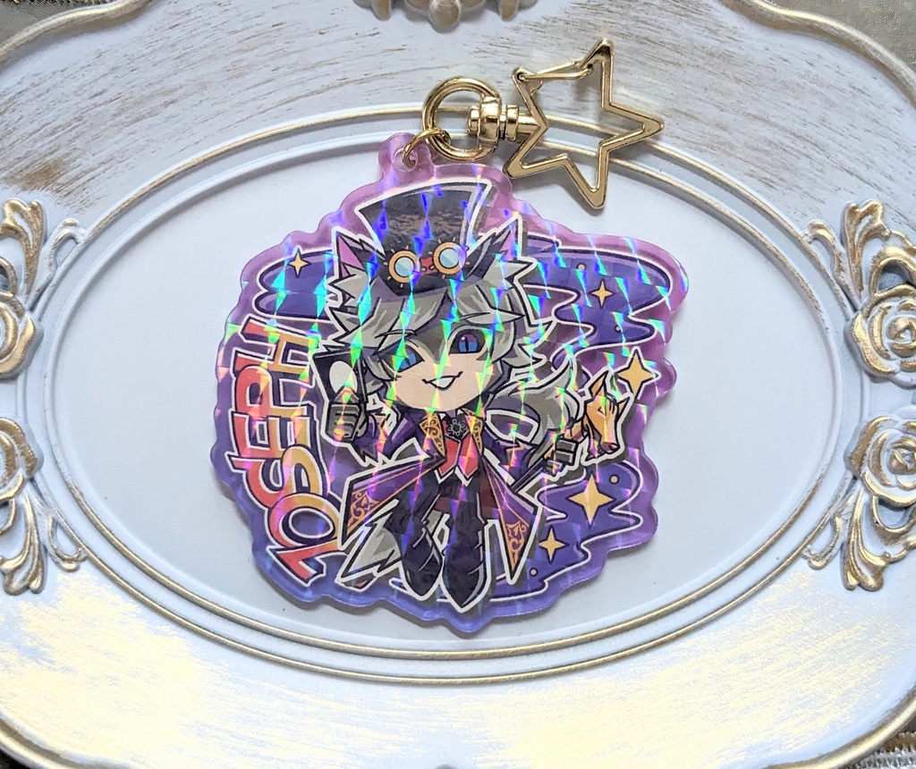 ホログラムアクリルチャーム【曲芸師/泣きピエロ/写真家】