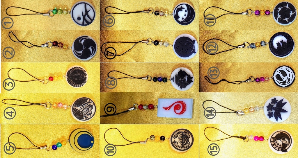 刀剣乱舞 家紋立体ストラップ