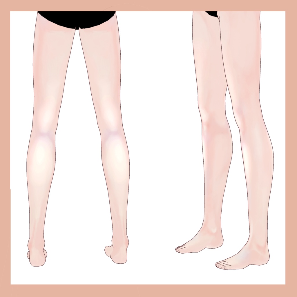 【VRoid対応】透明感のある筋肉ツヤボディテクスチャ(男性用PNGデータ)