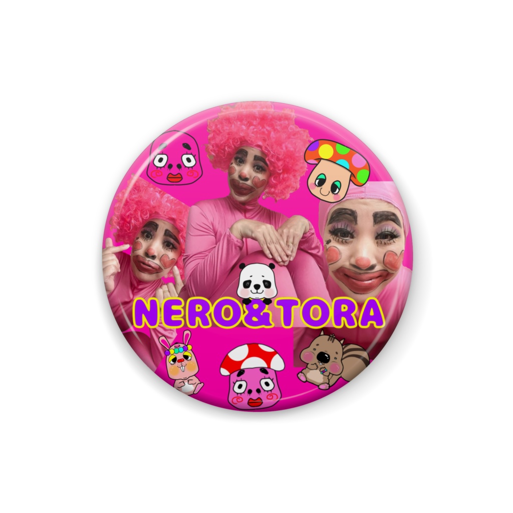 N&T 缶バッジA ピンク