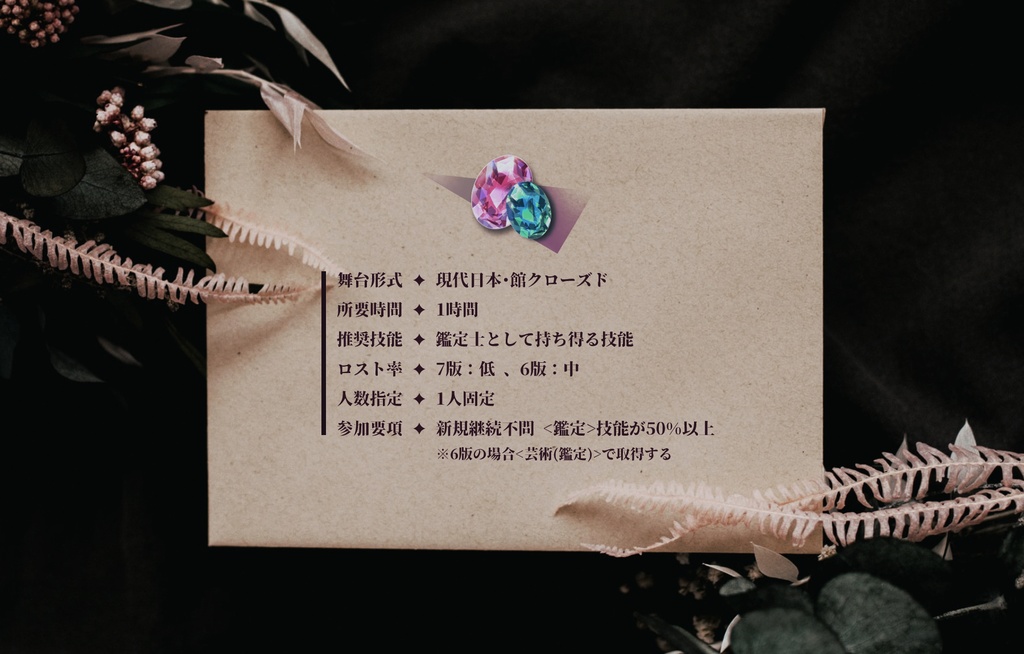 【ソロ】「刻獄のアレキサンドライト」CoC7/6版