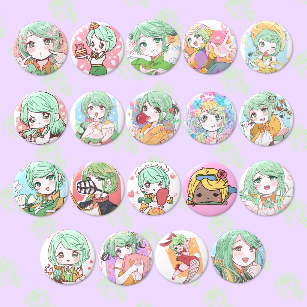 缶バッジ(illust:こよみ めぅ)
