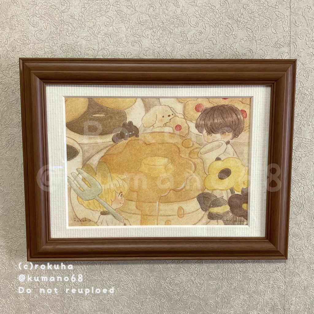 額装原画作品「こんがり焼けた幸せの色」