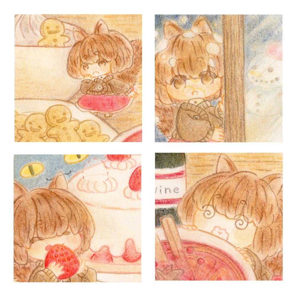 クリスマス・ミニ原画