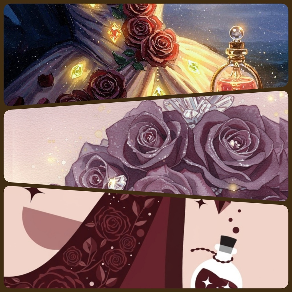 缶バッジ40mm 昏い薔薇