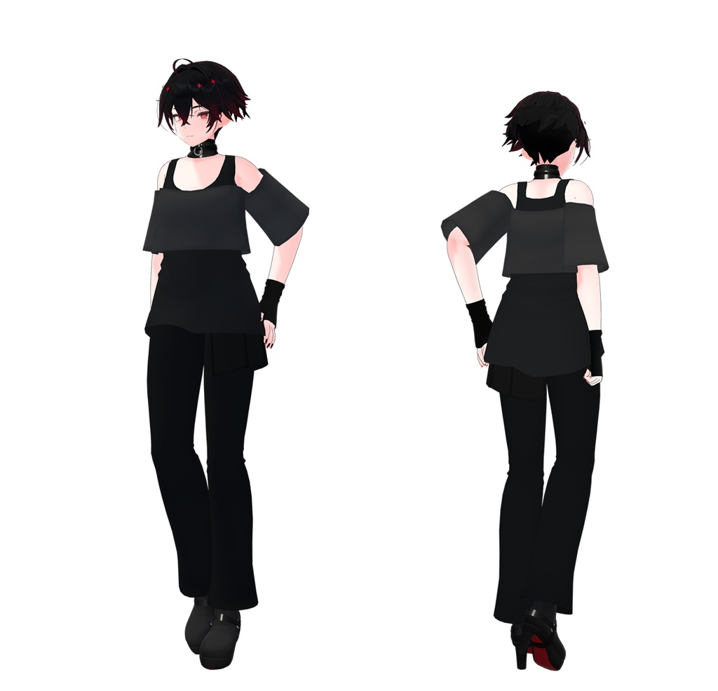 【断罪君&懺悔ちゃん&ノイズ君用衣装】オフショル&タンクトップ