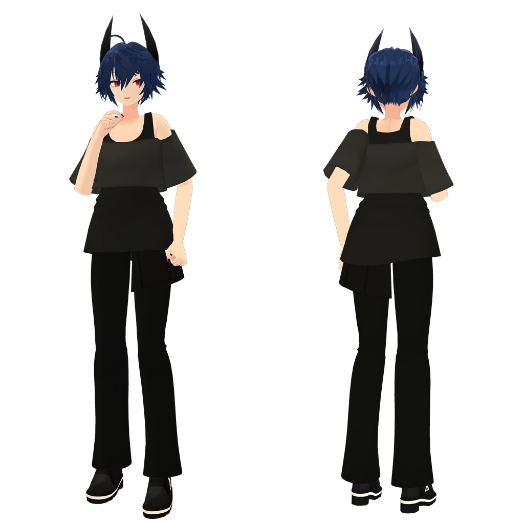 【断罪君&懺悔ちゃん&ノイズ君用衣装】オフショル&タンクトップ