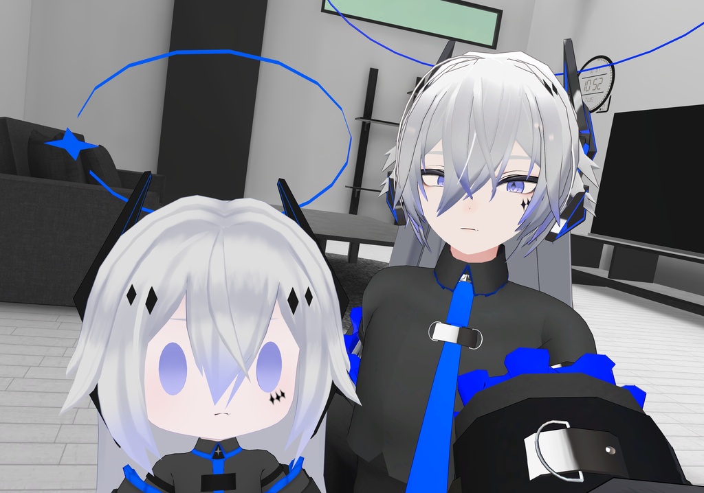 【VRC想定】断罪君&懺悔ちゃん君&ノイズ君ぬいぐるみ