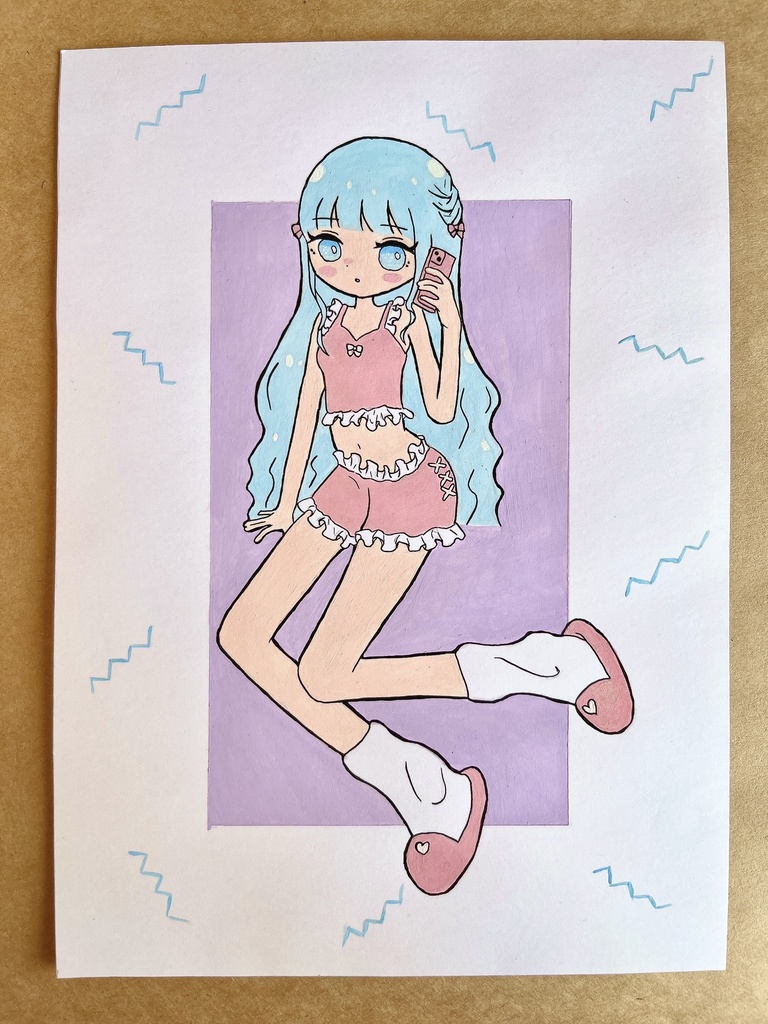 アクリル画「TEL」