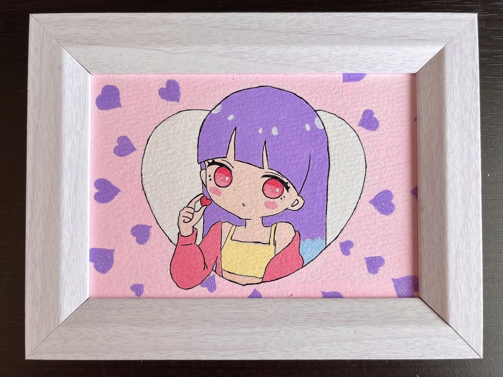 アクリル画「ハート」