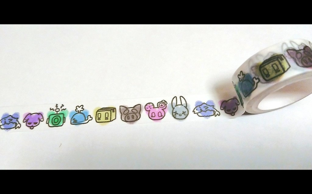 【非公式】びんとろマスキングテープ(絵文字)