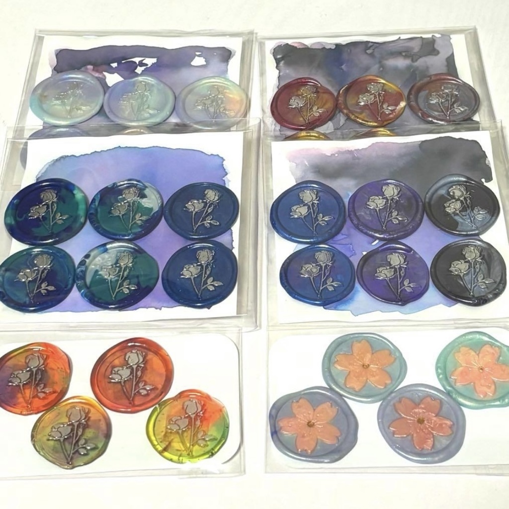 バラ 桜 シーリングスタンプ