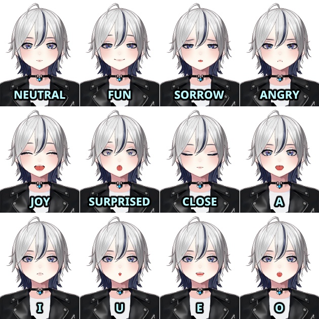 【VRM】灰凛 (CAILI) 男女ペア対応3Dモデル (Unisex Pair 3D Model)【N_UTRAL】