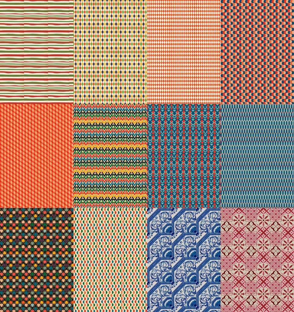 Japanese Retro Simple Backgrounds – 12 Sheet Set