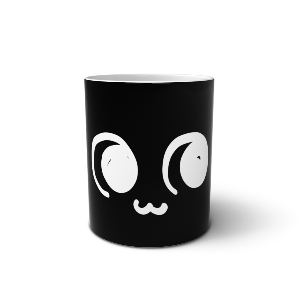 ごごまるフェイスマグ(白x黒)