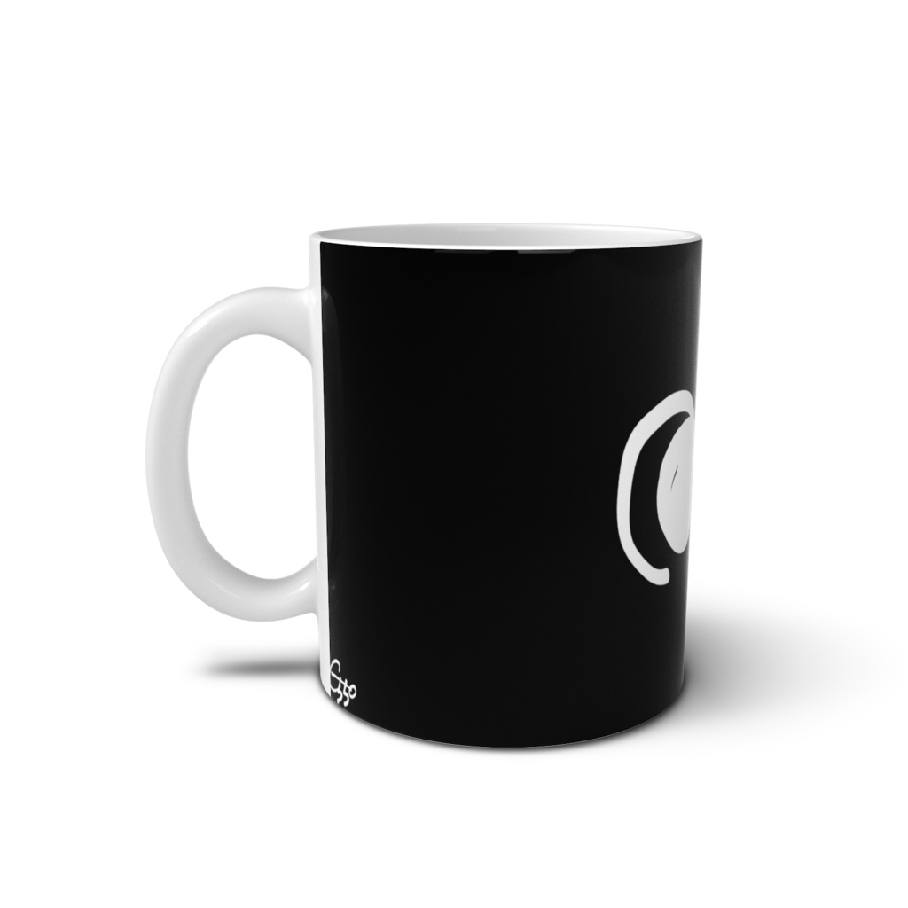 ごごまるフェイスマグ(白x黒)