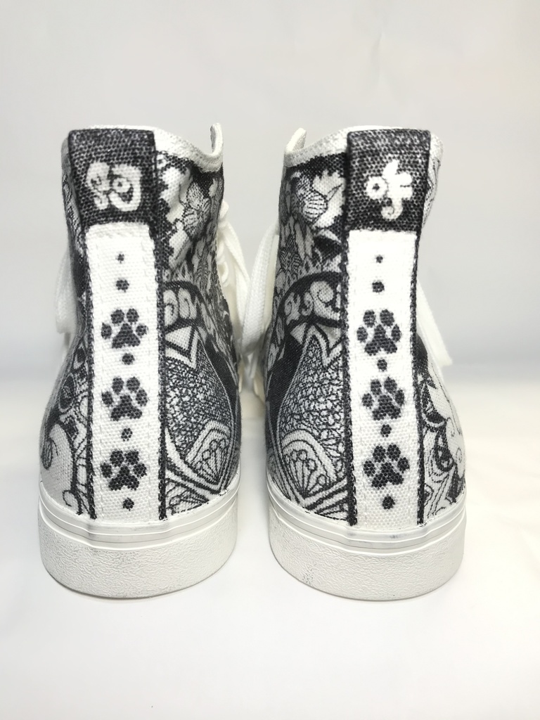 手描き弾幕スニーカー「独り阿吽の呼吸」