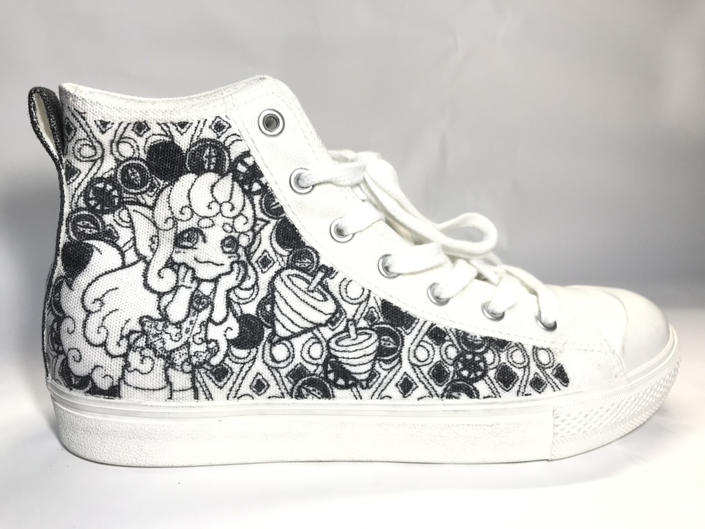 手描き弾幕スニーカー「独り阿吽の呼吸」