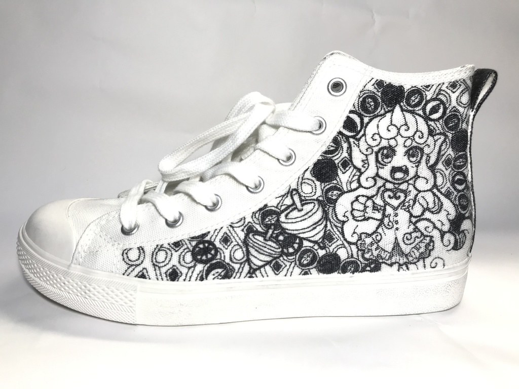 手描き弾幕スニーカー「独り阿吽の呼吸」