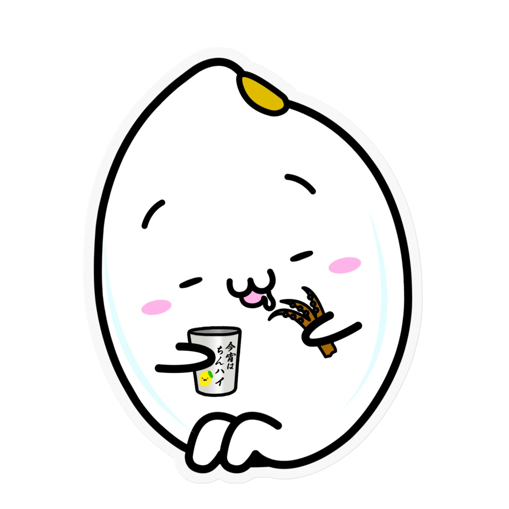 酒飲みおこめちんステッカー