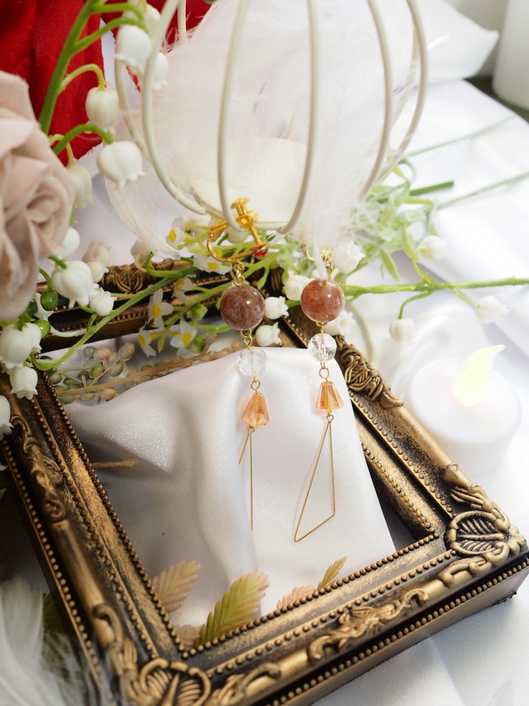 【グラブル】サンダルフォンの天然石ピアス&イヤリング【パラダイス・ロスト】