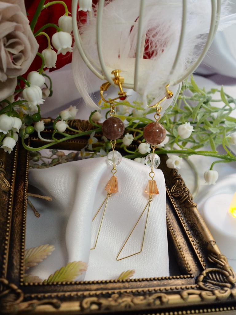 【グラブル】サンダルフォンの天然石ピアス&イヤリング【パラダイス・ロスト】