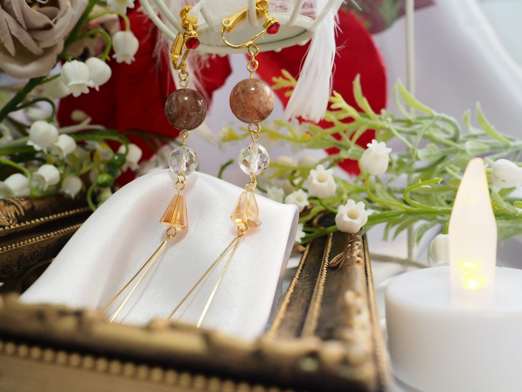 【グラブル】サンダルフォンの天然石ピアス&イヤリング【パラダイス・ロスト】