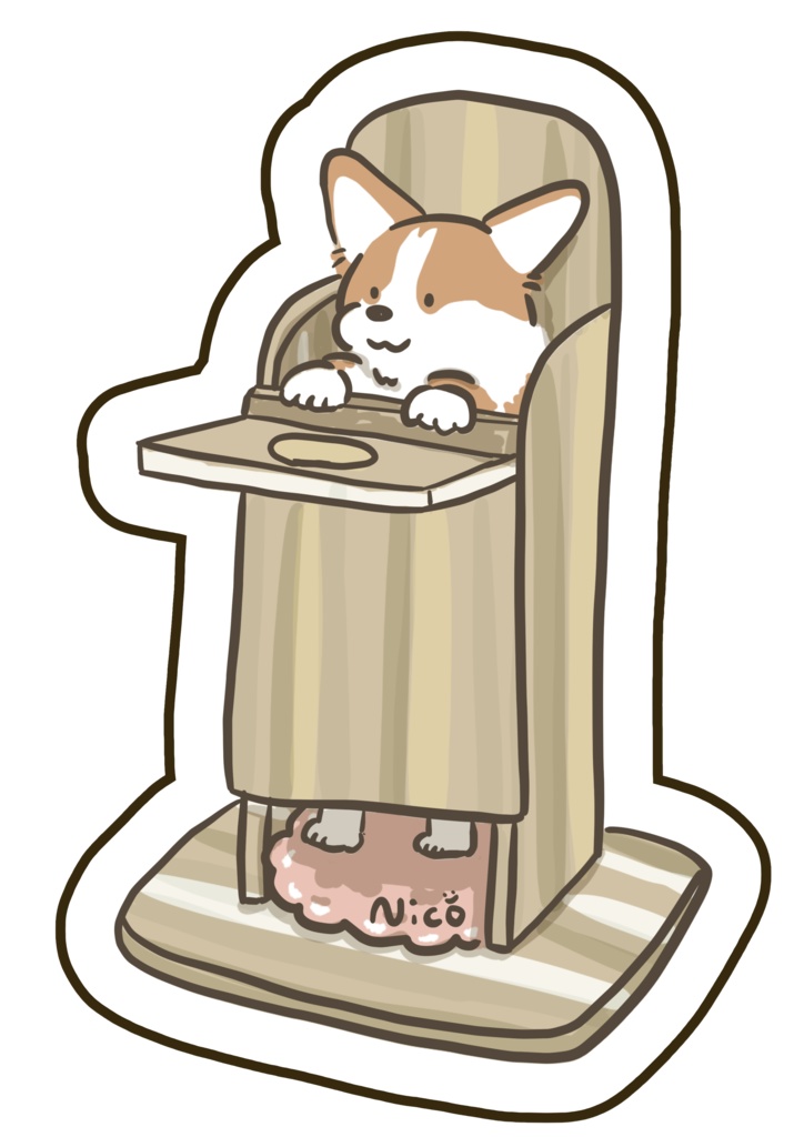 コーギーステッカー