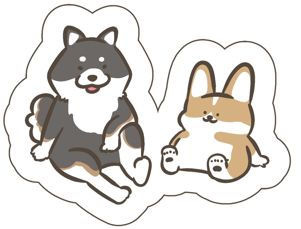 コーギーステッカー