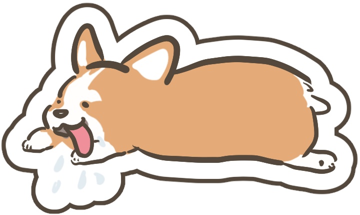 コーギーステッカー