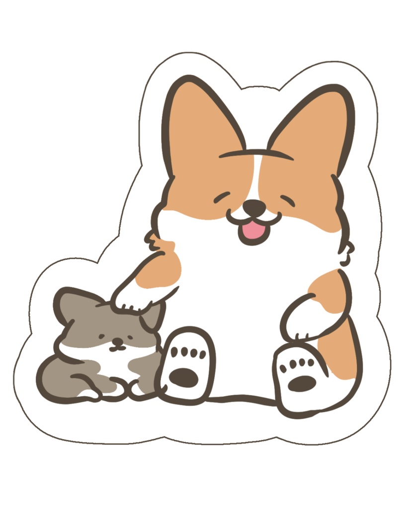 コーギーステッカー