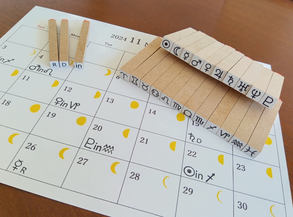 10天体12星座スタンプセット