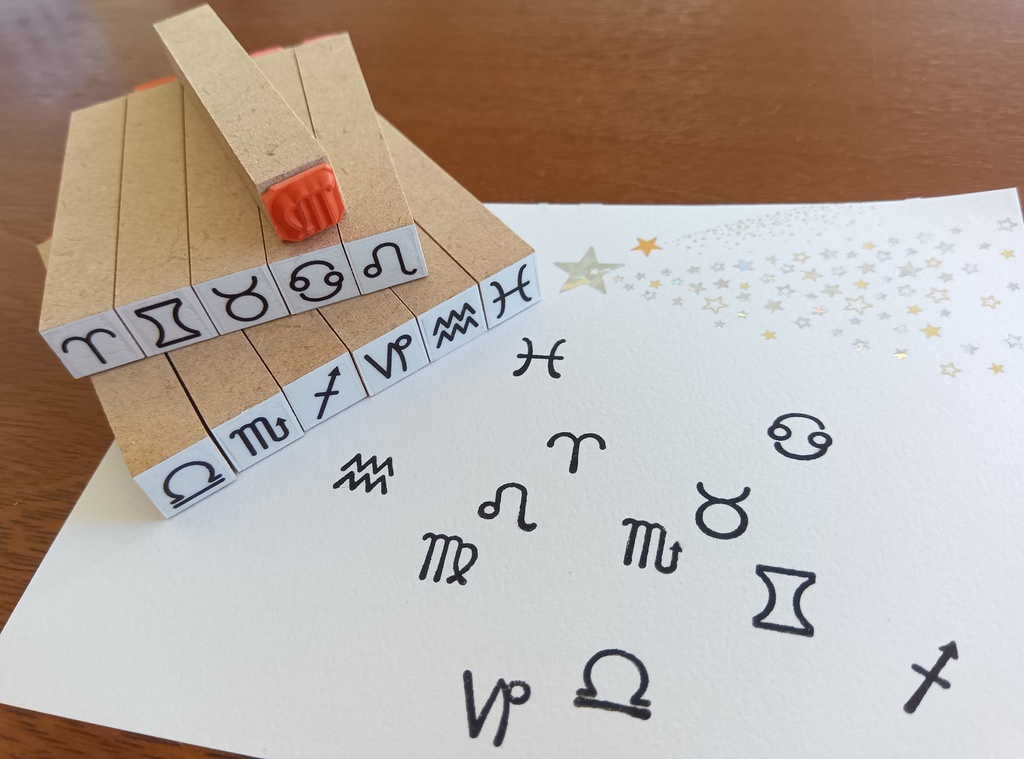10天体12星座スタンプセット