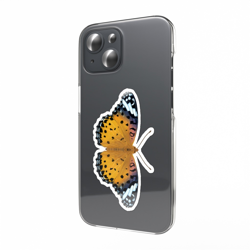 スマホステッカー　ツマグロヒョウモン　メス