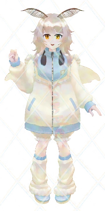 【Live2d用パーツ分け済み汎用立ち絵】天使界隈風カイコちゃん【AI不使用】