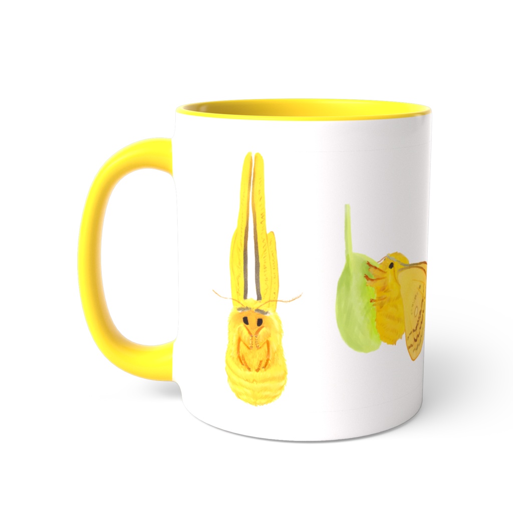 マグカップ 黄色 ウスタビガ
