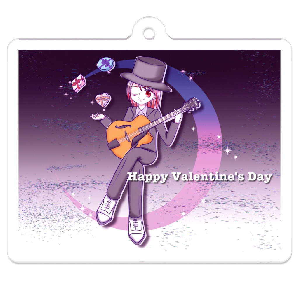 ハッピーバレンタインアクリルキーホルダー(Happy Valentine's Day Acrylic Key Chain)
