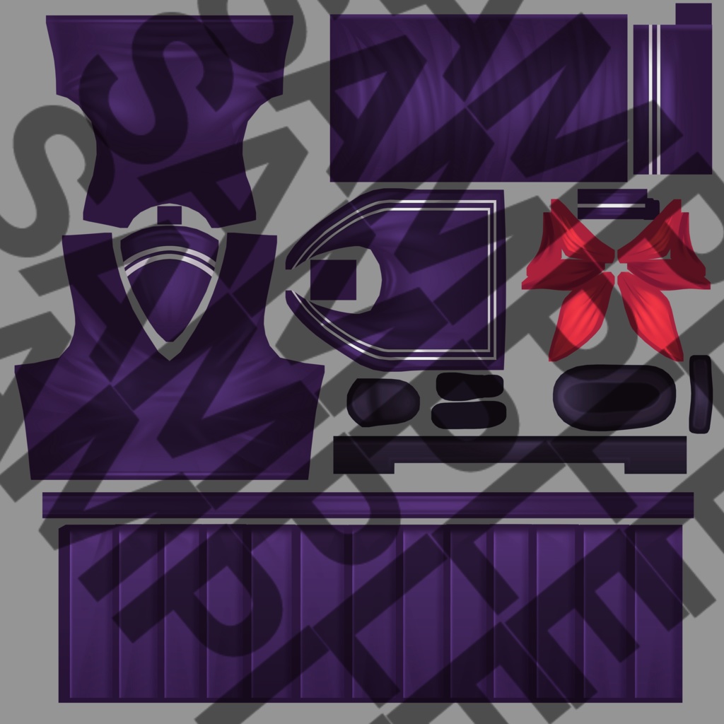 Rindo/竜胆 Purple Texture Recolor Pack