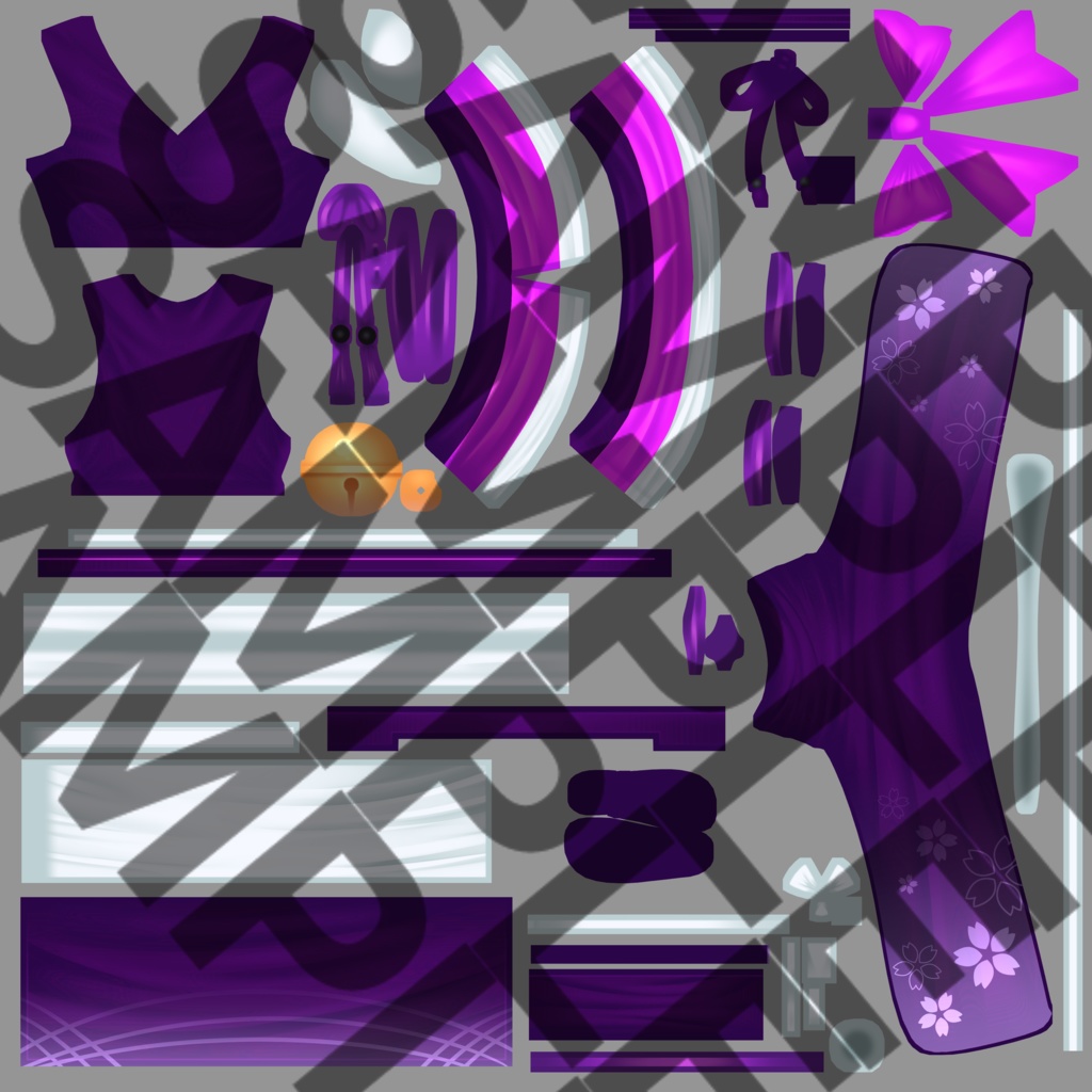 Rindo/竜胆 Purple Texture Recolor Pack