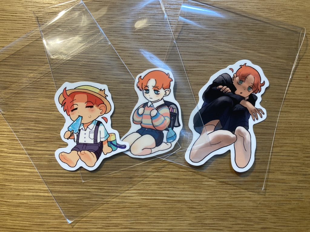 ゼイジくん耐水シール(全3種 一枚ずつ販売)