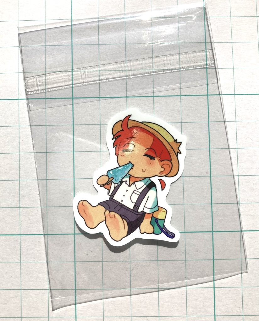 ゼイジくん耐水シール(全3種 一枚ずつ販売)