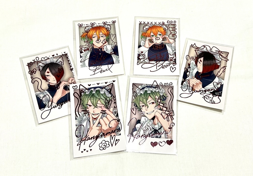 メイドチェキ風カード　6枚セット