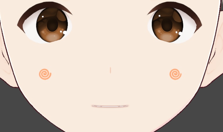 Cute Spiral Blush Makeup - Free Vroid Makeup Texture