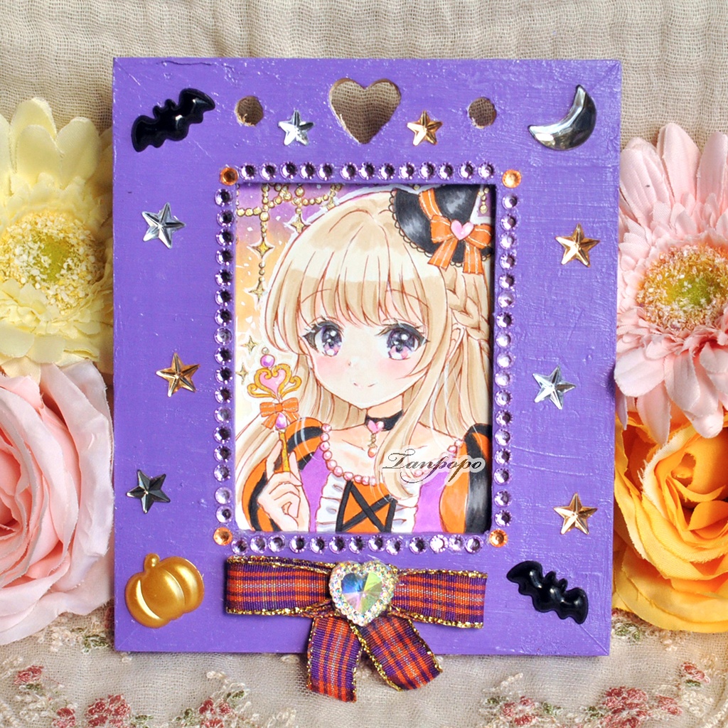 手描きイラスト原画 ハロウィンの魔女