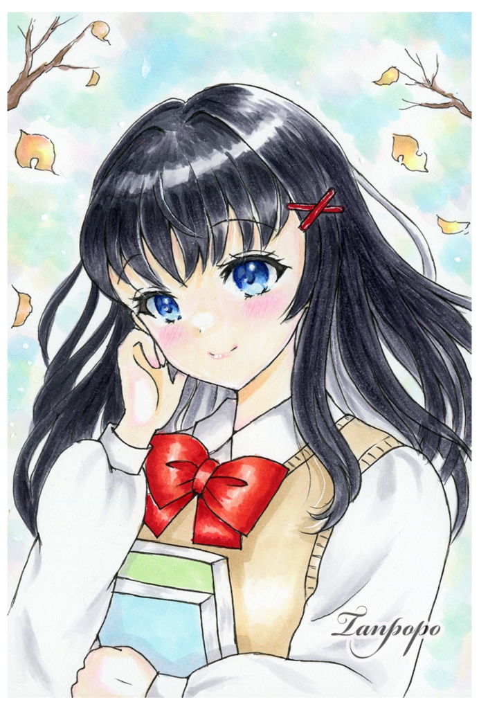 【複製】手描き アナログ イラスト オリジナル 年賀・冬ポストカードセット