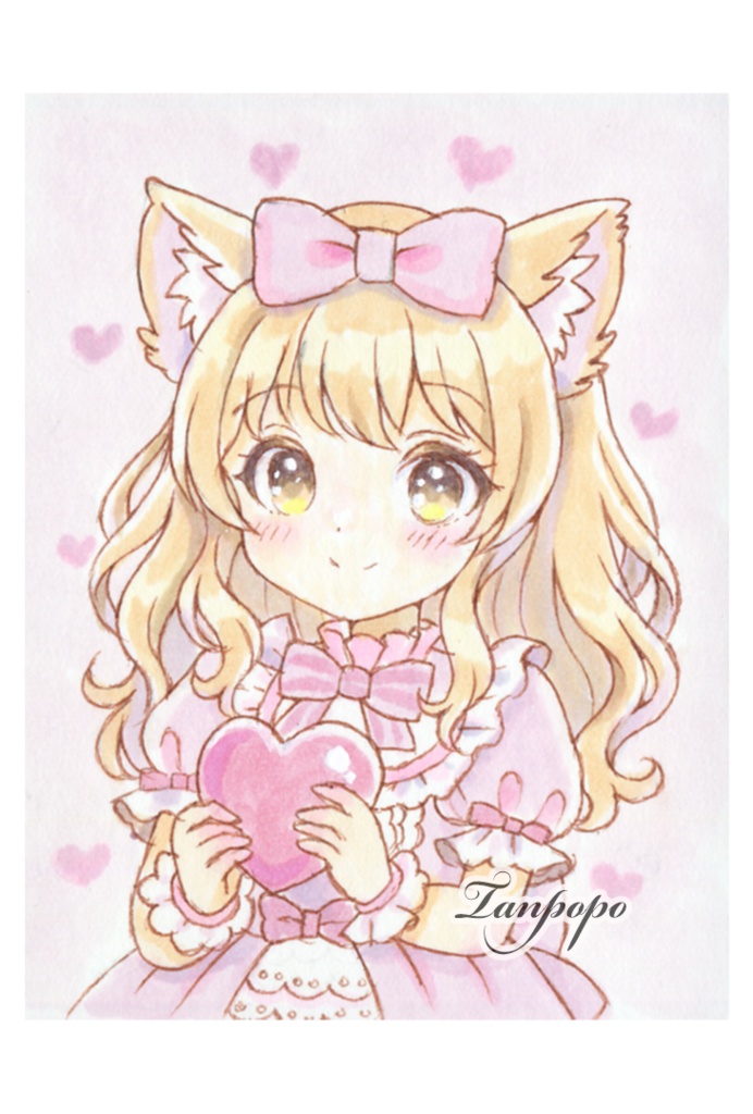 【複製】手描き アナログ イラスト オリジナル 年賀・冬ポストカードセット