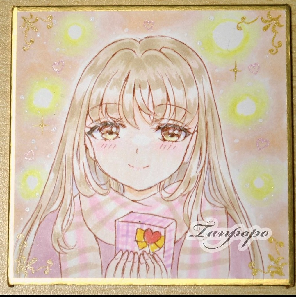 手描きイラスト オリジナル バレンタインの女の子